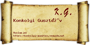 Konkolyi Gusztáv névjegykártya